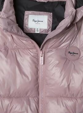 Chaleco Pepe Jeans acolchado Essie rosa para niña