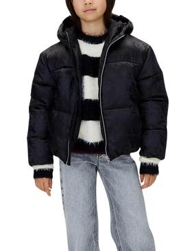 Chaqueta Acolchada Calvin Klein Logos negro niña