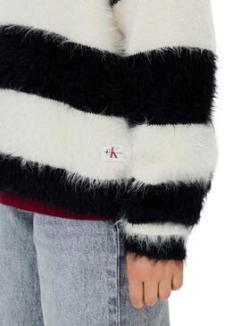 Jersey Calvin Klein rayas blanco y negro para niña