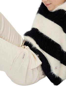 Pantalón Calvin Klein cargo acampanado beige niña