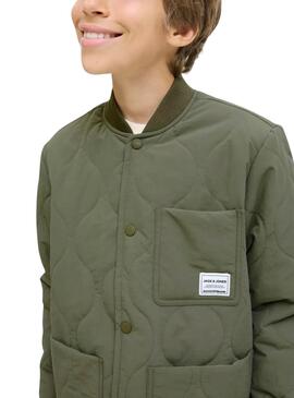 Cazadora Jack and Jones Acolchada Hero verde niño