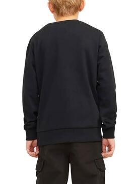 Sudadera Jack and Jones Caleb Varsity negro niño