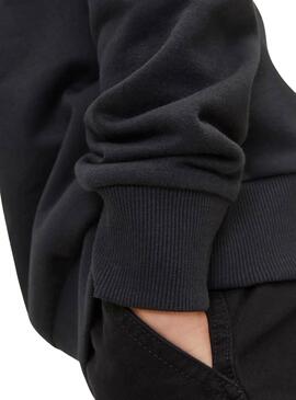 Sudadera Jack and Jones Caleb Varsity negro niño