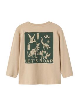 Camiseta Name It Niklaus tostado dino para niño