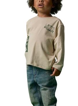 Camiseta Name It Niklaus tostado dino para niño