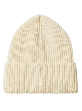 Gorro Calvin Klein Monogram Rib beige para niños