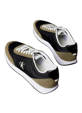Zapatillas Calvin Klein Jeans Retro Runner negro y verde para hombre