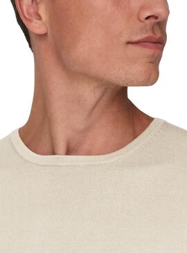Jersey Only and Sons Wyler beige para hombre