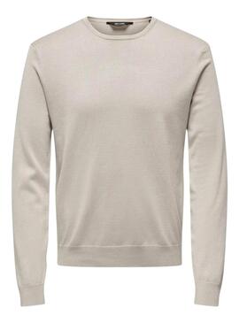 Jersey Only and Sons Wyler beige para hombre