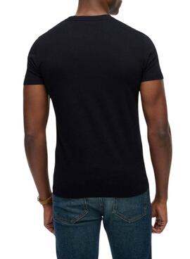 Camiseta Superdry Essential Logo negro para hombre