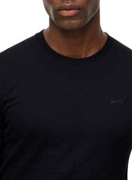 Camiseta Superdry Essential Logo negro para hombre