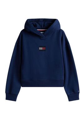 Sudadera Tommy Hilfiger Rhine Flag marino niña