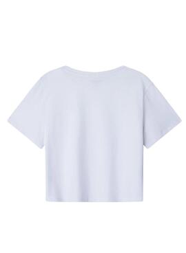 Camiseta Pepe Jeans Amanda logo blanco para niña