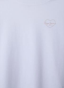 Camiseta Pepe Jeans Amanda logo blanco para niña