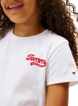 Camiseta Tommy Hilfiger Varsity slim blanco niña