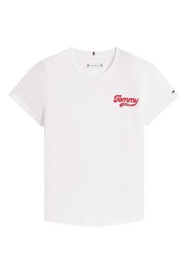 Camiseta Tommy Hilfiger Varsity slim blanco niña