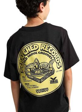 Camiseta Vans Scratched Records negro para niño