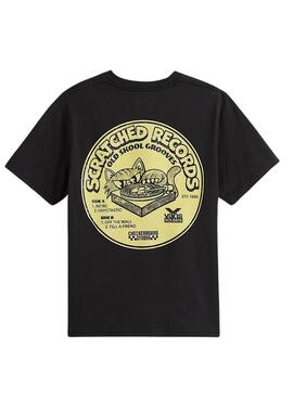 Camiseta Vans Scratched Records negro para niño