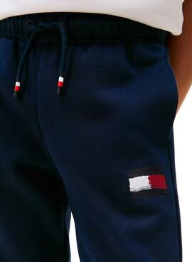 Pantalón de chándal Tommy Hilfiger Flag azul niño