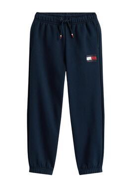 Pantalón de chándal Tommy Hilfiger Flag azul niño