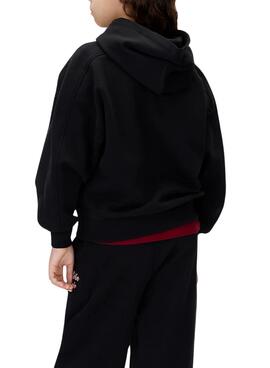 Sudadera Calvin Klein Script logo negro para niña