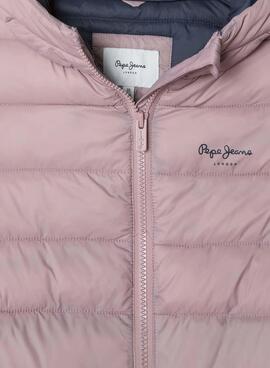 Cazadora acolchada Pepe Jeans Dahlia rosa niña