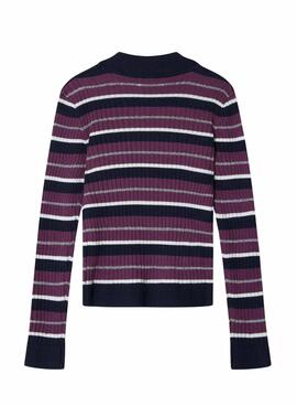 Jersey Pepe Jeans acanalado de rayas para niña