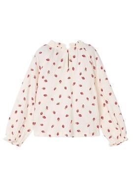 Blusa Mayoral bambula estampado fresas para niña