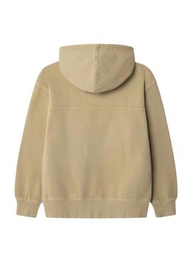Sudadera Pepe Jeans Timothy capucha tostado niño