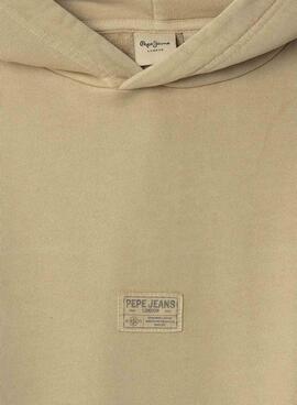 Sudadera Pepe Jeans Timothy capucha tostado niño