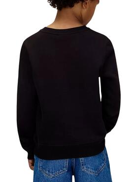 Sudadera Calvin Klein Festive logo negro para niño