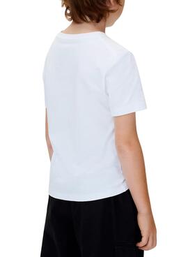 Camiseta Calvin Klein Monogram blanco para niño