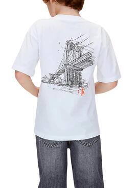 Camiseta Calvin Klein City blanco para niño