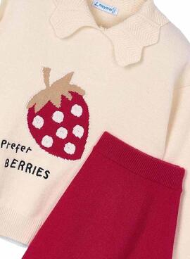 Conjunto Mayoral falda y jersey jacquard para niña