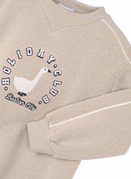 Vestido Mayoral de felpa con bandas para niña