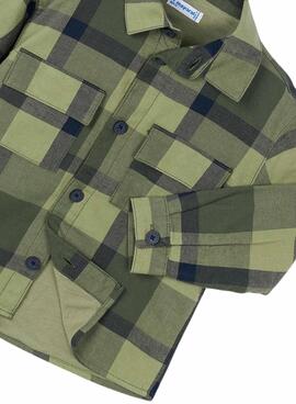Sobrecamisa Mayoral cuadros verde para niño