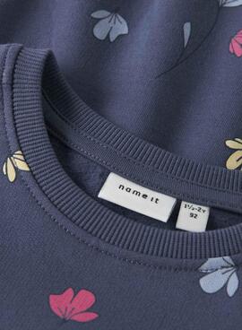 Sudadera Name It Nula flores marino para niña