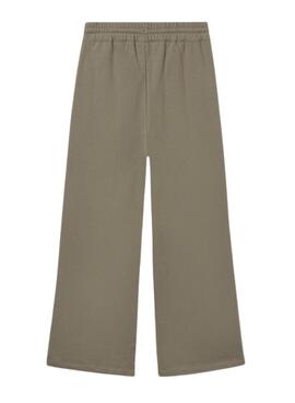 Pantalón Mayoral largo felpa wide leg verde niña