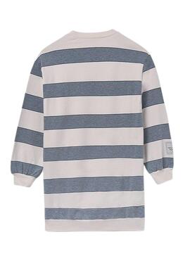 Vestido Mayoral rayas gris para niña