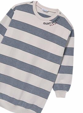 Vestido Mayoral rayas gris para niña