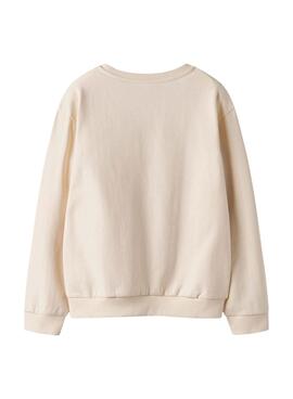 Sudadera Name It Noriana beige para niña