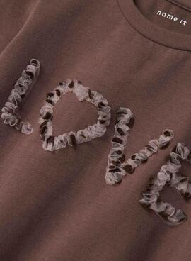 Camiseta Name It Nona marrón para niña