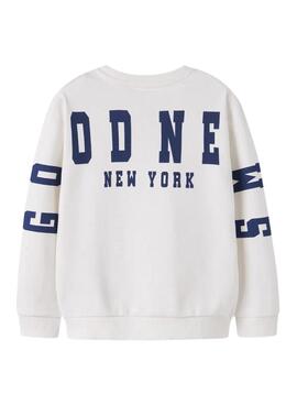 Sudadera Name It Nolen blanco para niño