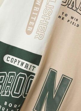 Camiseta Name It Nivan beige para niño