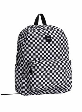 Mochila Vans Old Skool Checkerboard blanco y negro