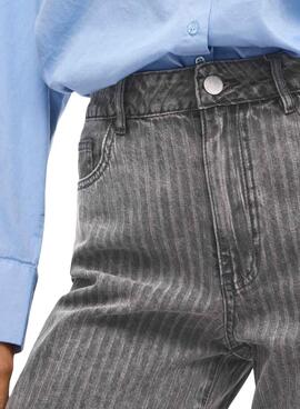 Pantalón vaquero Vila Vifreya Arie rayas gris para mujer