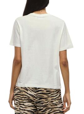 Camiseta Vila Visybil Balance beige para mujer