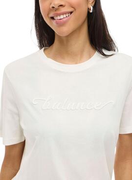 Camiseta Vila Visybil Balance beige para mujer