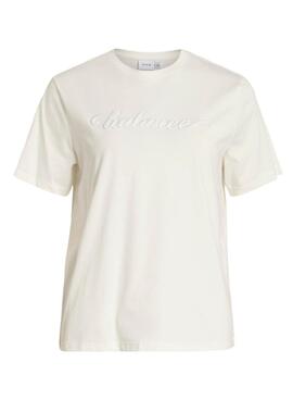 Camiseta Vila Visybil Balance beige para mujer