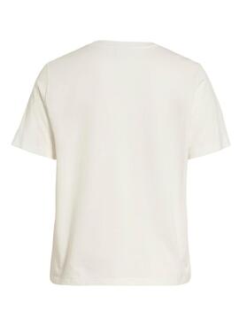 Camiseta Vila Visybil Balance beige para mujer